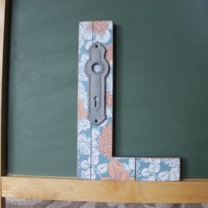 💖 Wood Letter L Floral by Ashland